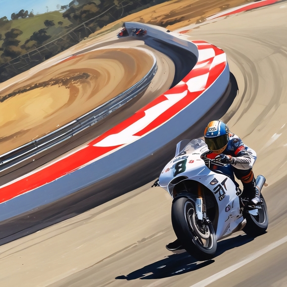 Dynamic Racing Art Print - Picture 1 of 1